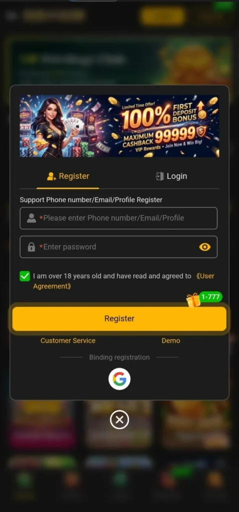 PLay7778 Registration